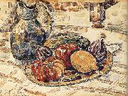 Paul Signac The still life having fruit oil painting on canvas